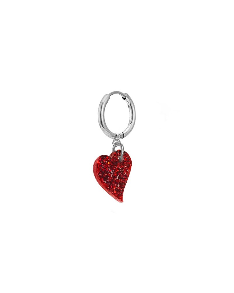 pendiente corazon rojo glitter 2