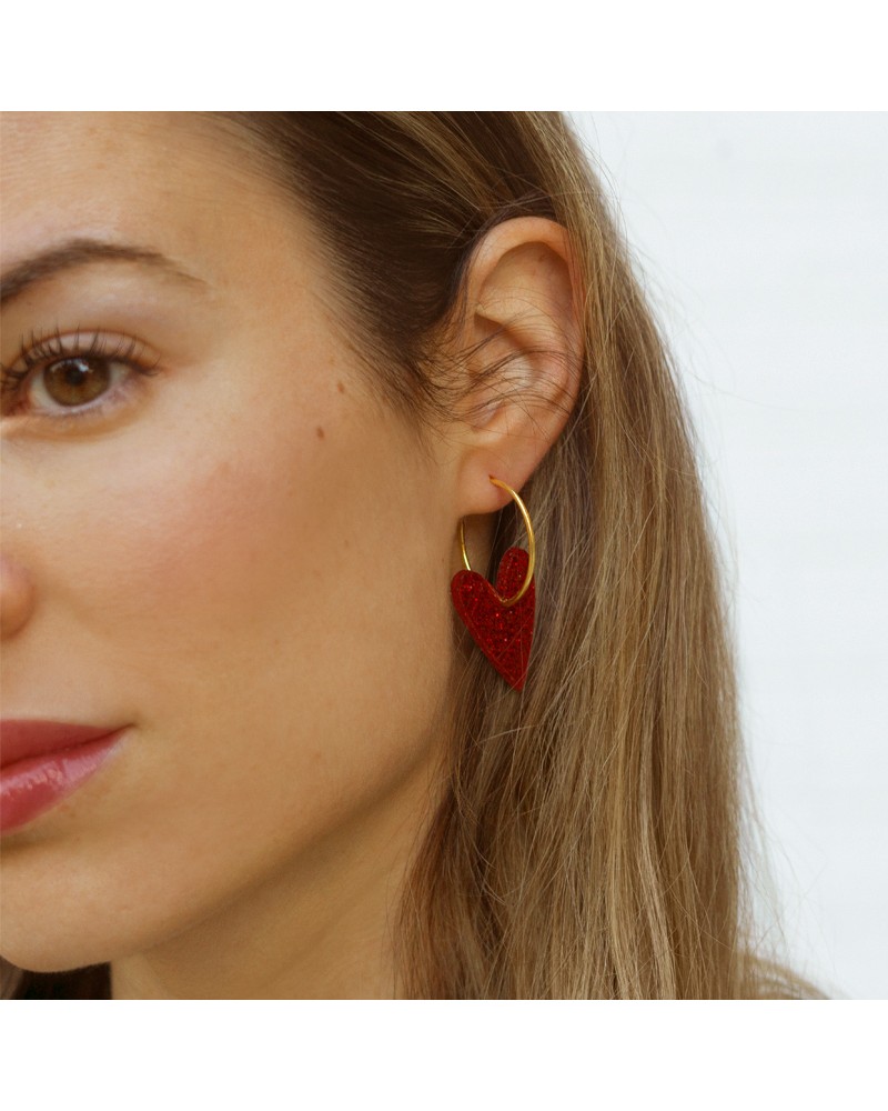 pendientes corazones glitter 2