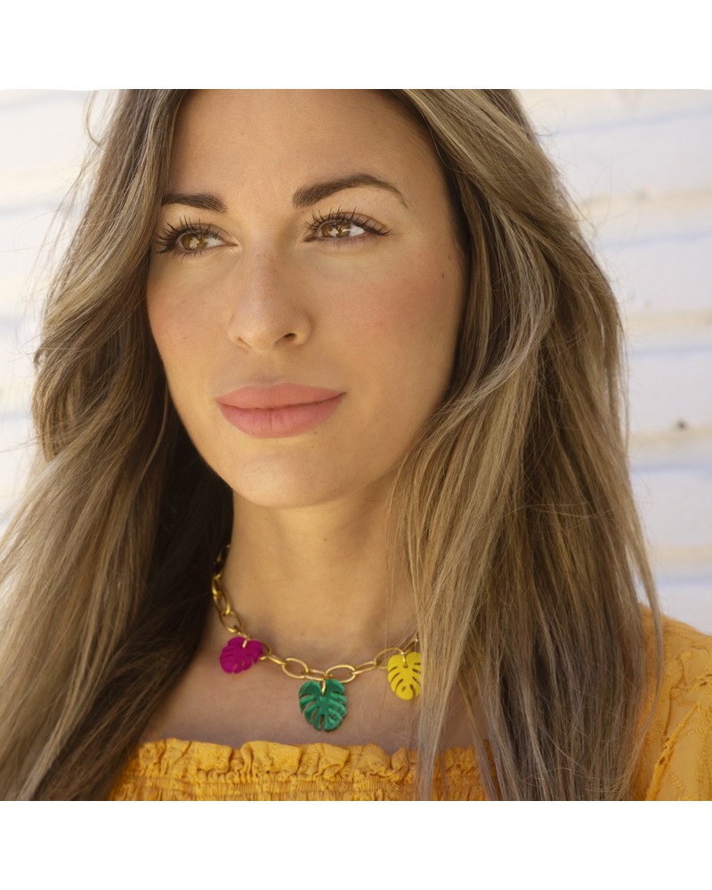 Collar hojas metacrilato