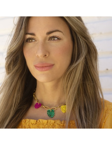Collar hojas metacrilato
