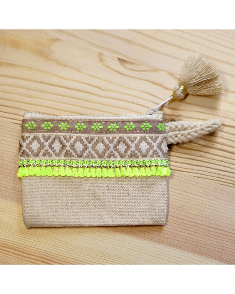Monedero algodon verde Lima