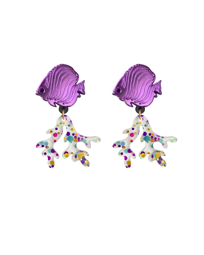 pendientes peces metacrilato