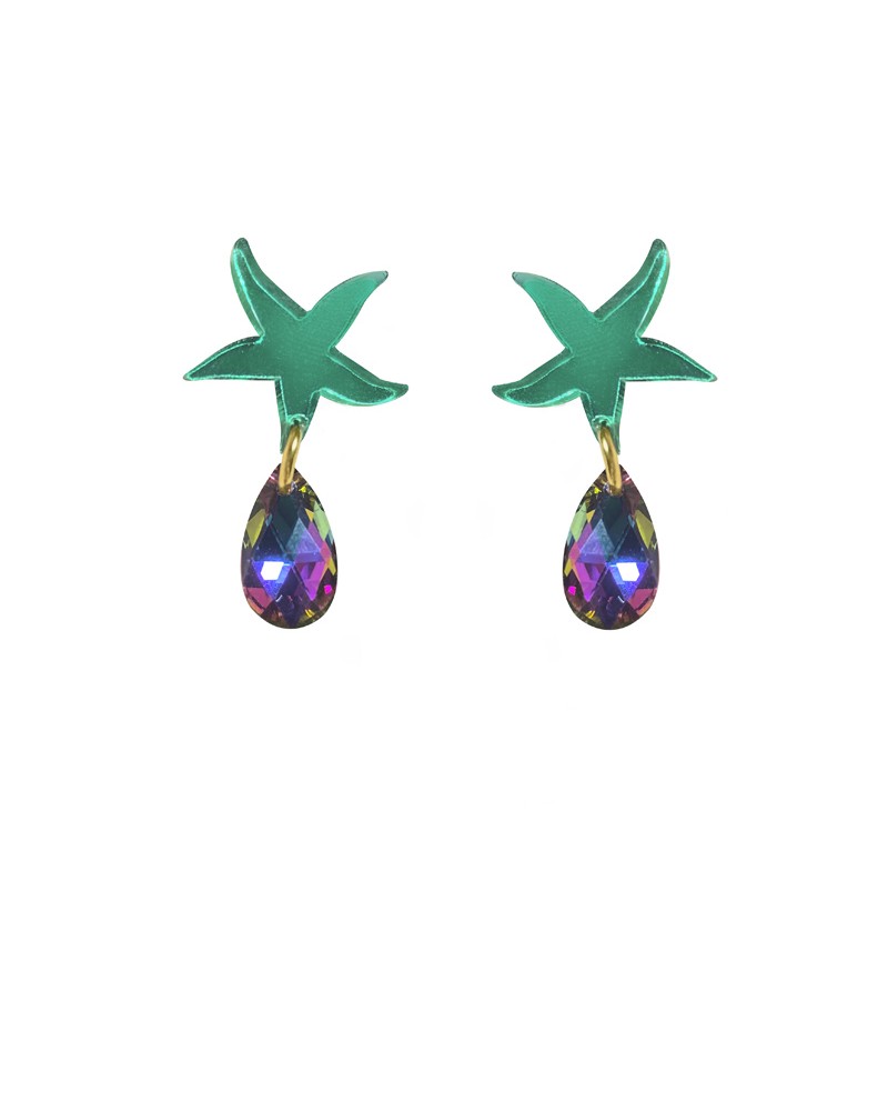 pendientes metacrilato estrella mar