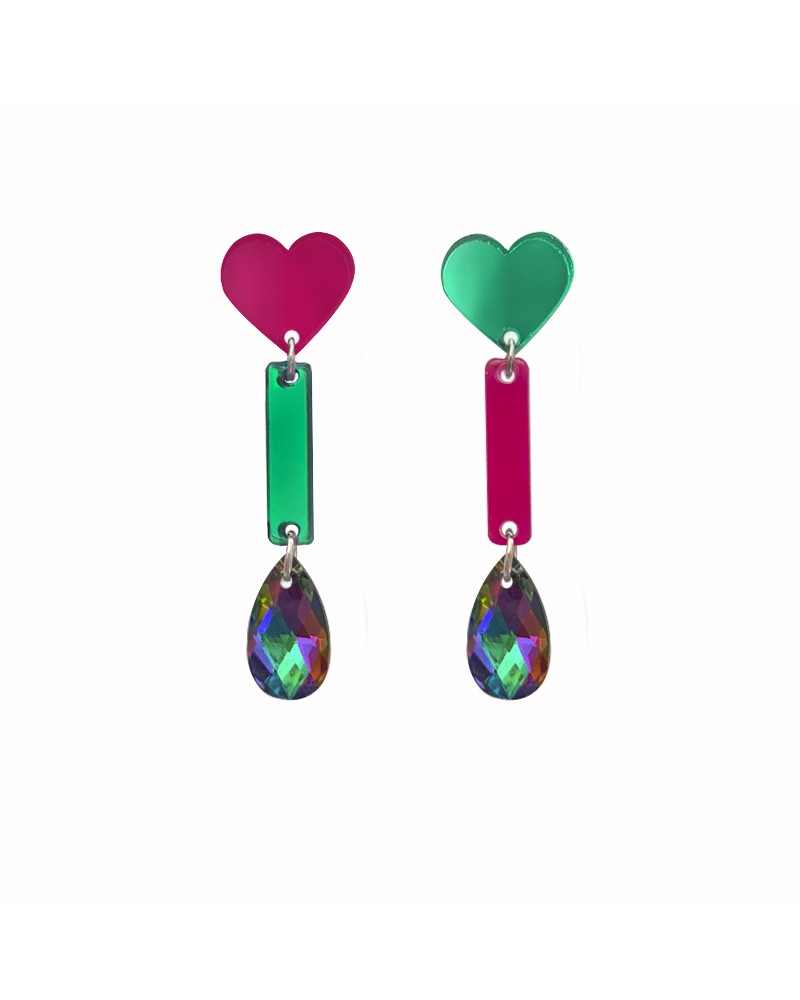Earrings Pure love pink
