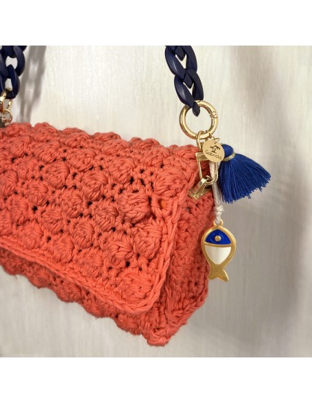 bolso coral crochet