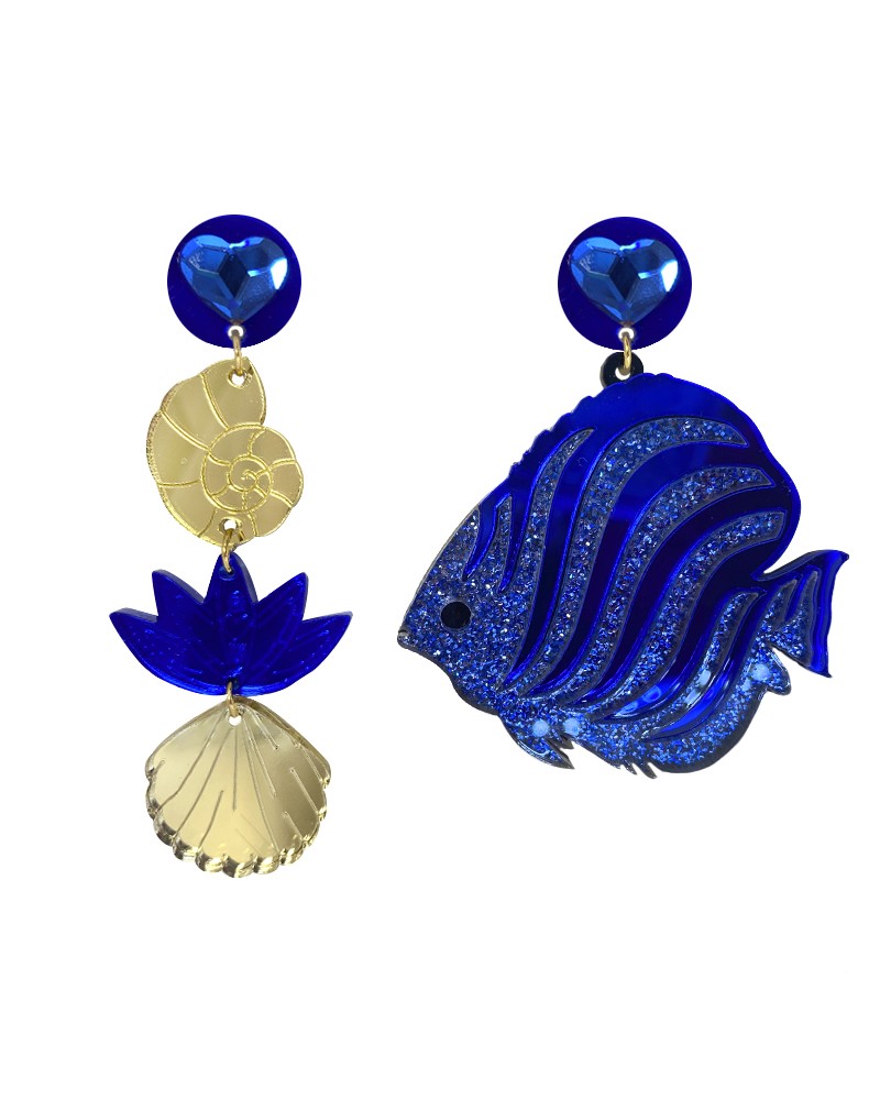 Pendientes Bajo el mar azul