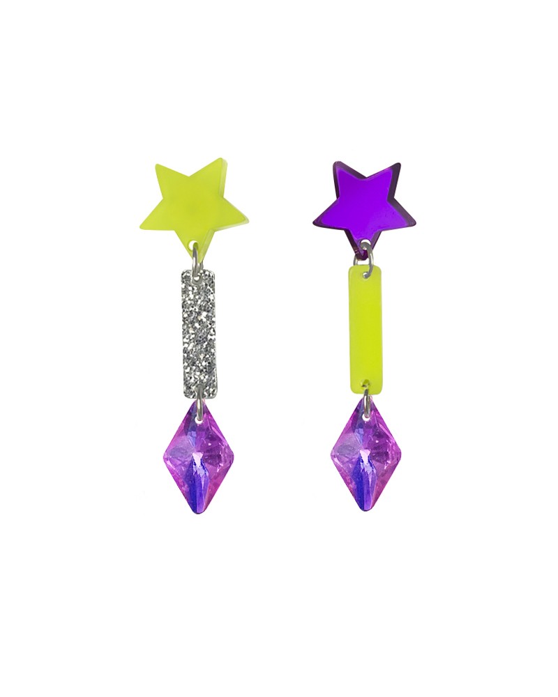 pendientes estrellas metacrilato