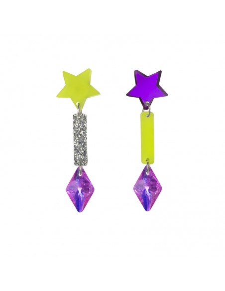 pendientes estrellas metacrilato
