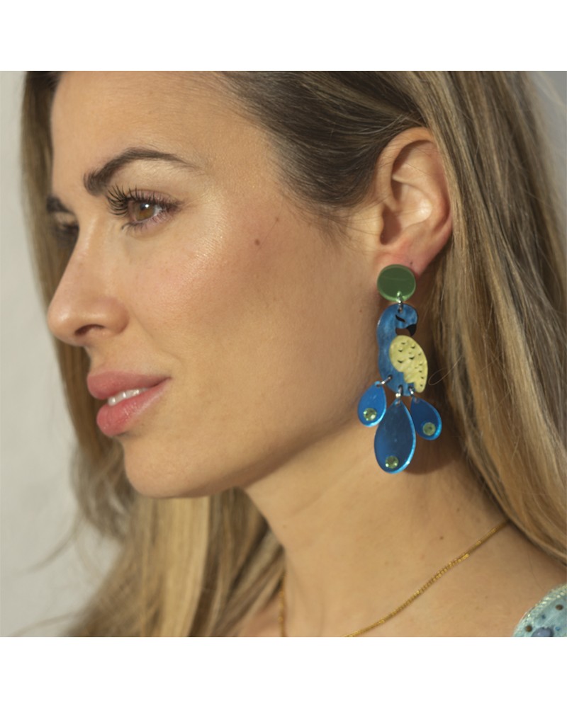 pendientes pavo real 2