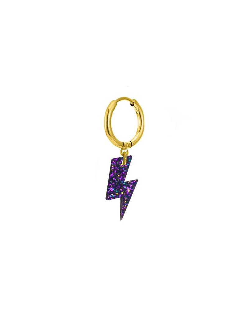 pendiente rayo glitter