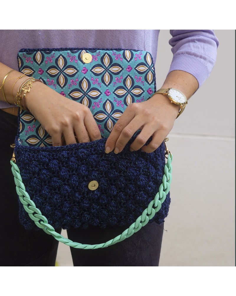 bolso crochet azul marino 2