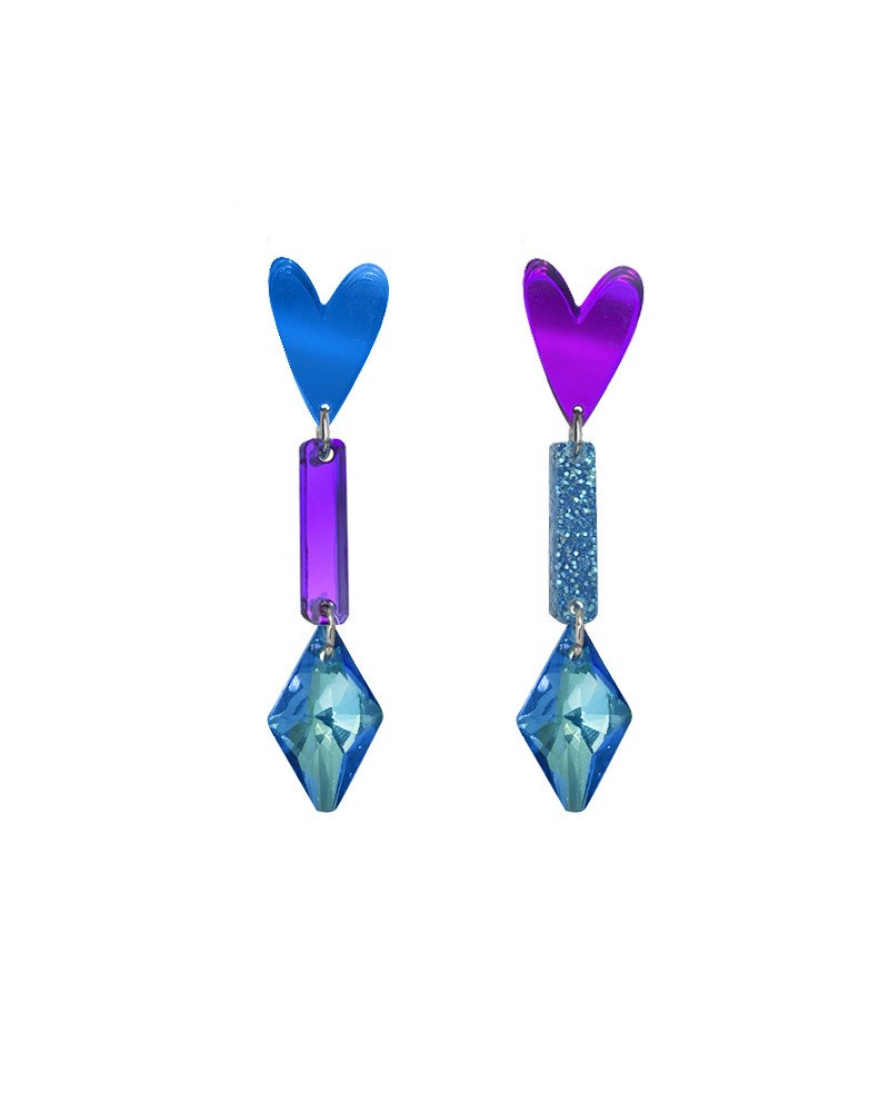 Love me more Blue earrings