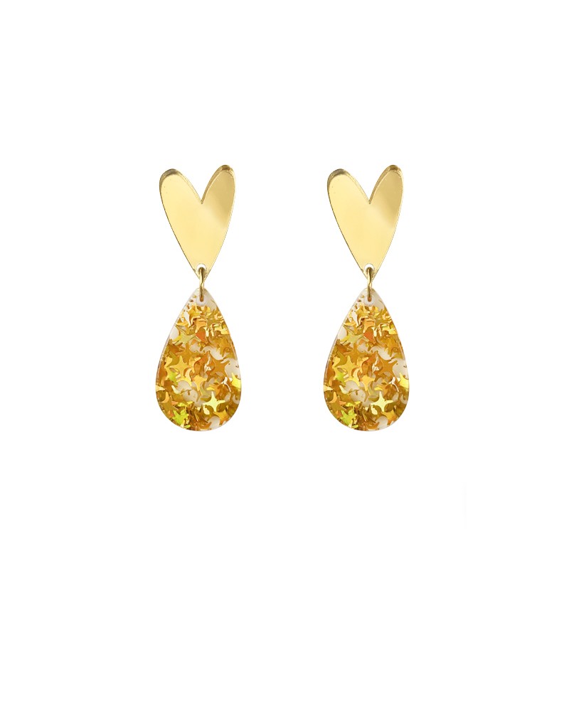Pendientes Love presents gold