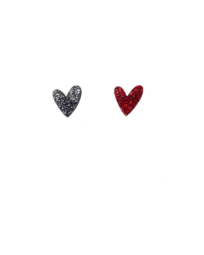pendientes mini corazones