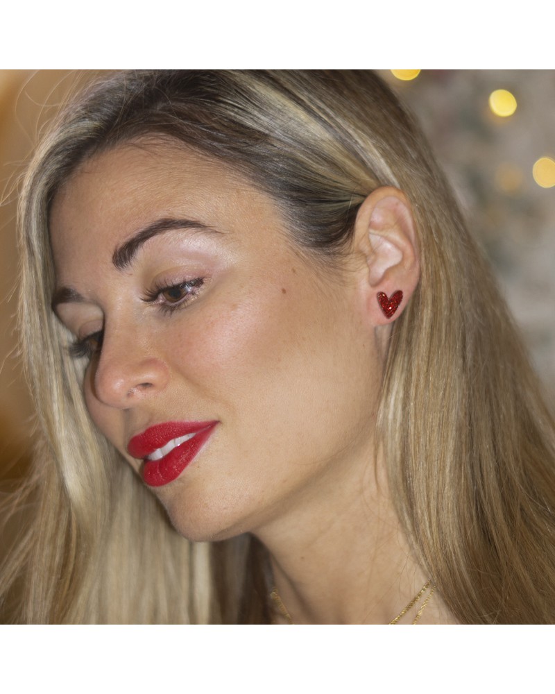 Cute love Gold Earrings 2