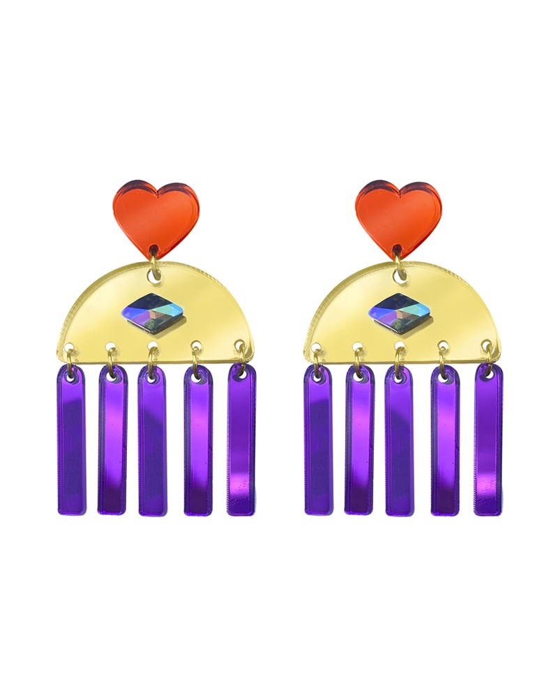Pendientes Crazy Love purple