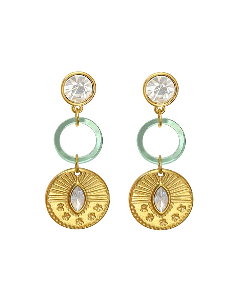 Pendientes dorados indian essence