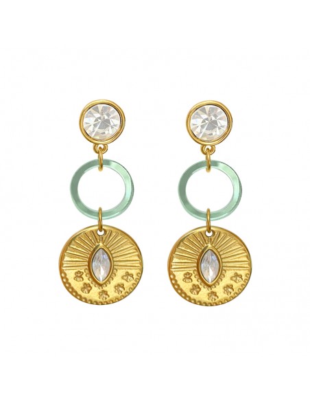 Pendientes dorados indian essence
