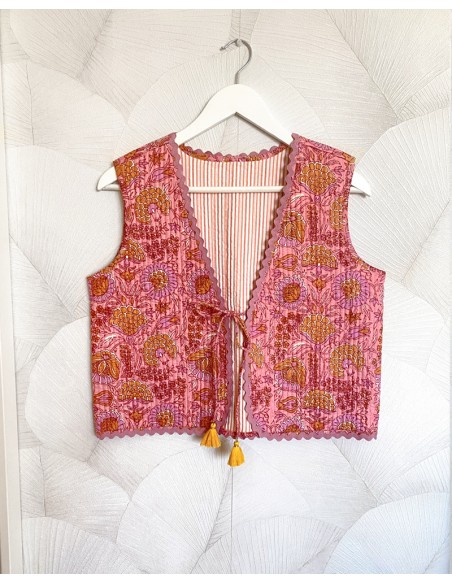chaleco acolchado flores chaleco acolchado flores