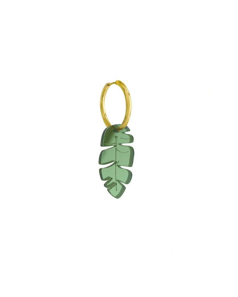 Pendiente Hoja verde