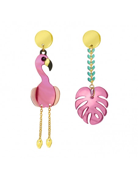 pendientes flamenco metacrilato