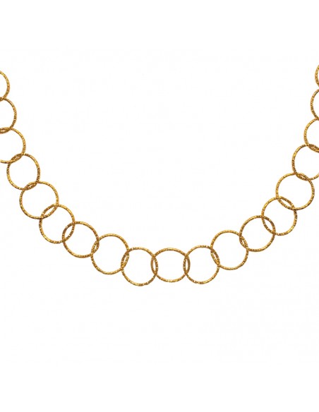 Collar aros acero oro