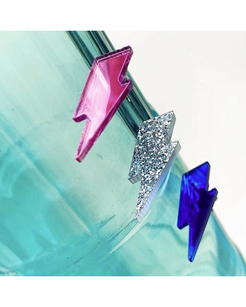 pendiente rayo fucsia 2