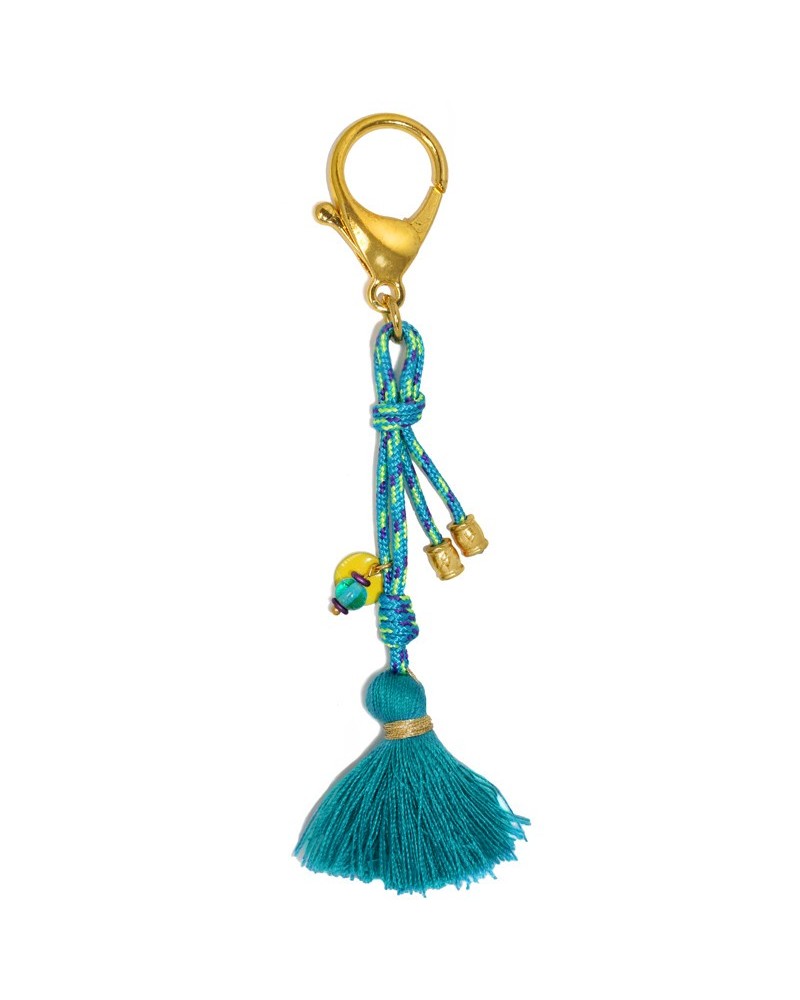 Llavero cordón turquesa