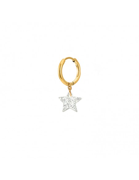 pendiente estrella glitter