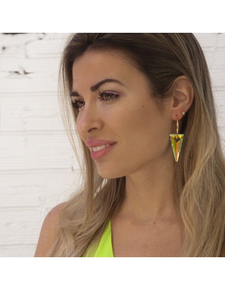 pendientes swarovski multicolor