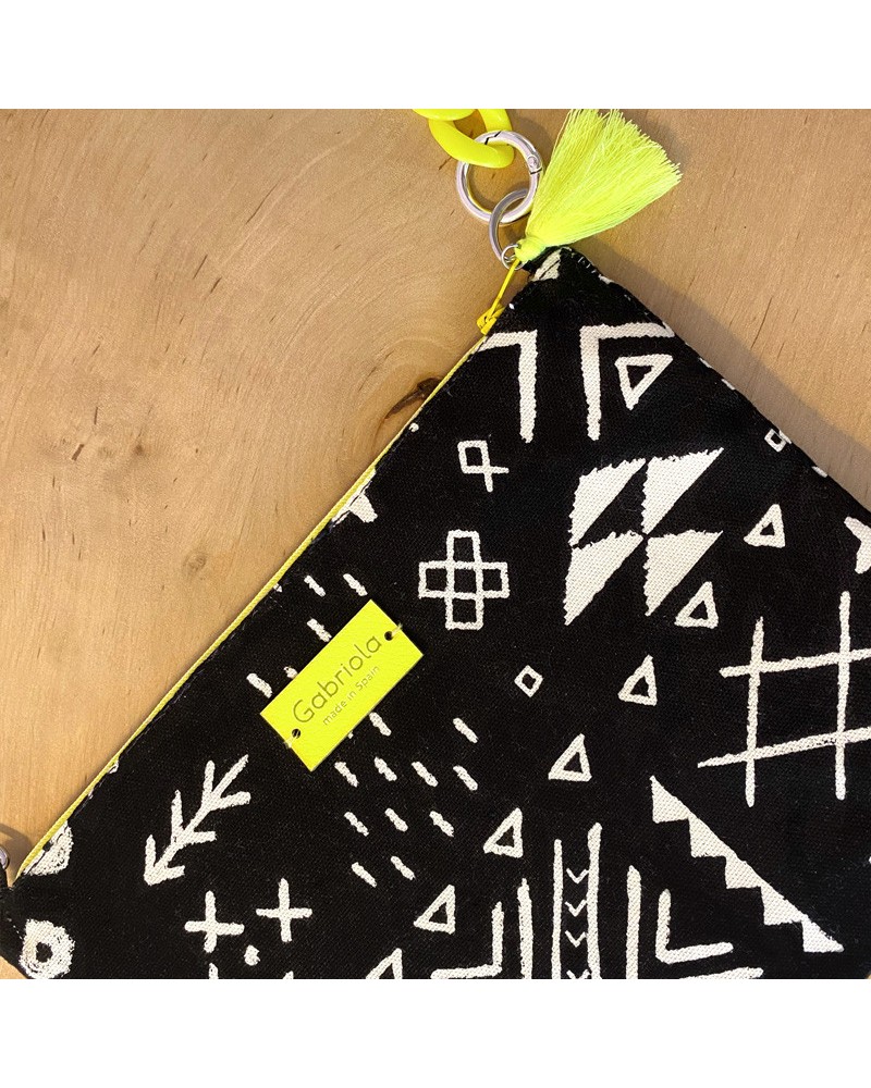 bolso estampado etnico negro 2