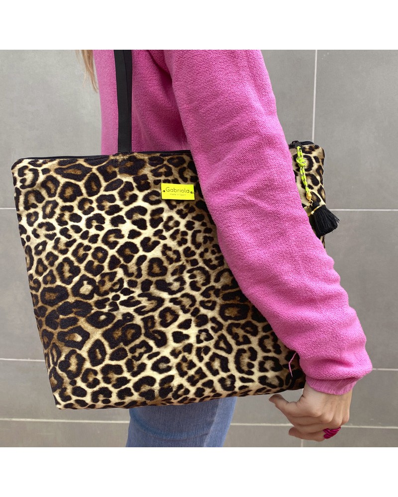 Bolso shopping leopardo