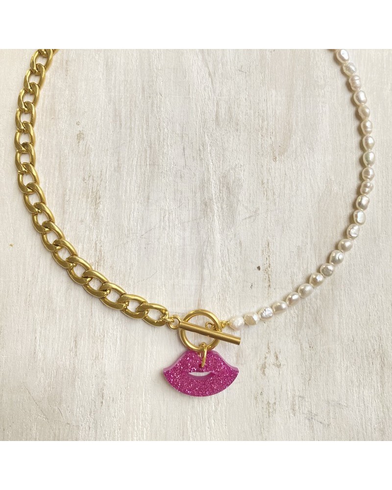 collar colgante labios 2