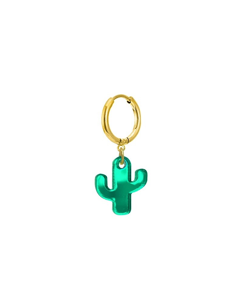pendiente mini cactus metacrilato