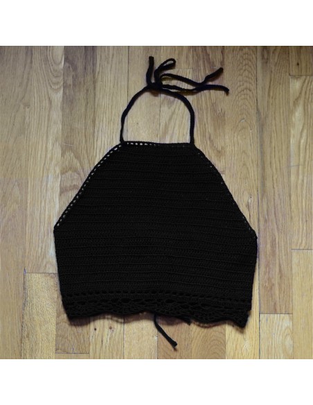 croptop negro crochet