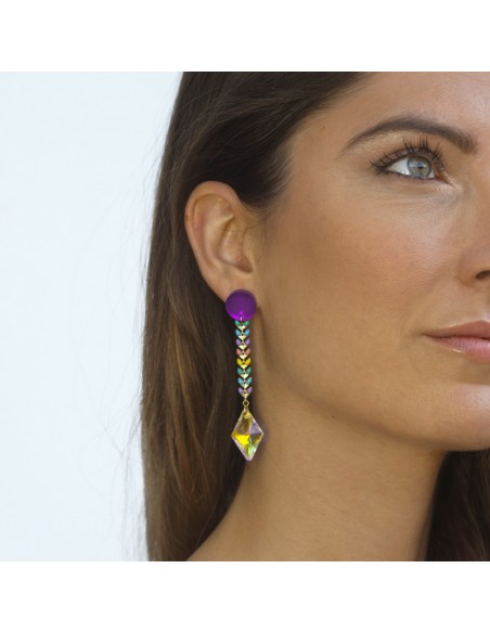 pendientes swarovski colores