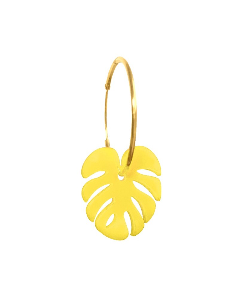 pendiente hoja amarilla
