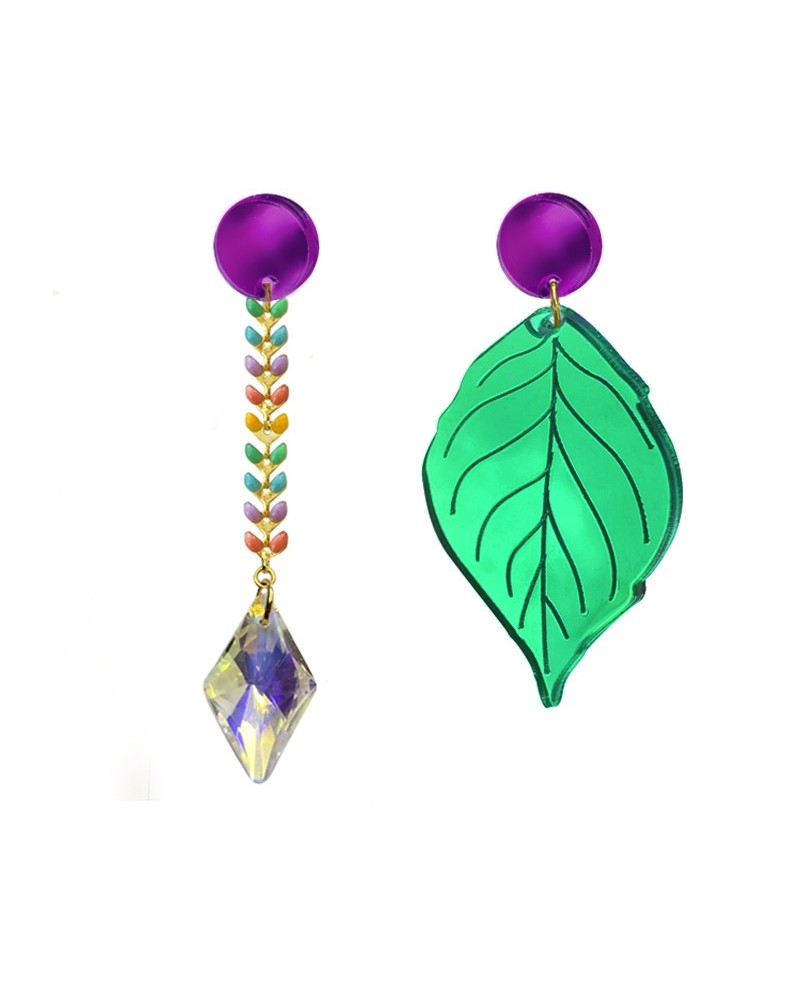pendiente metacrilato y swarovski