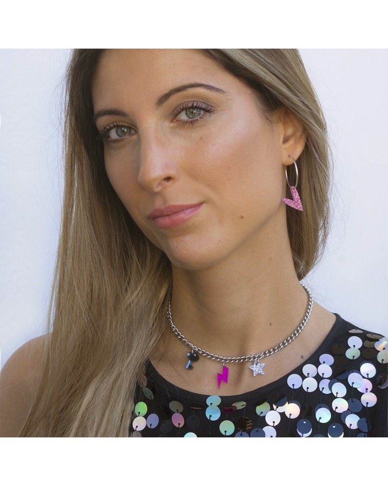 pendiente corazon glitter 2