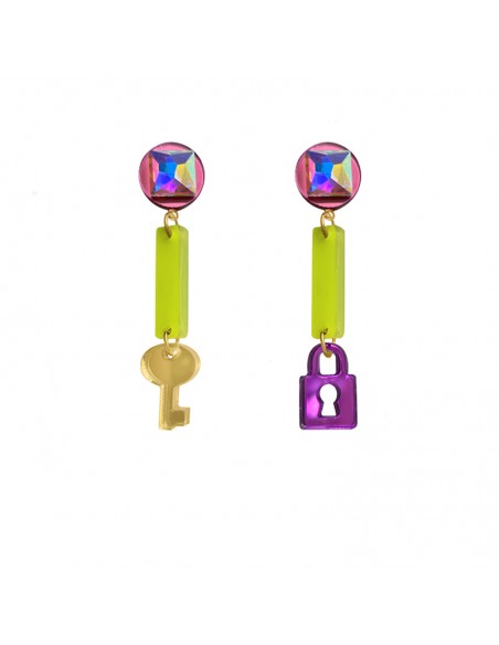 pendientes llave candado