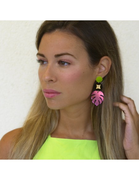 pendientes hoja metacrilato