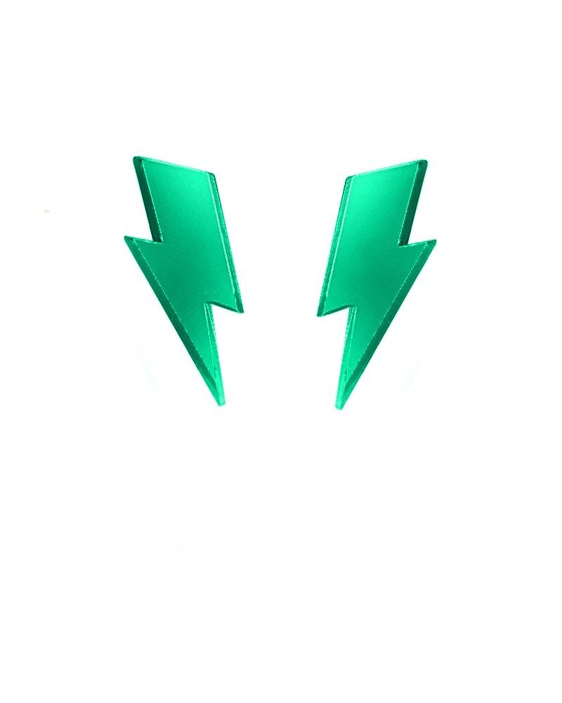 pendientes rayos metacrilato verde