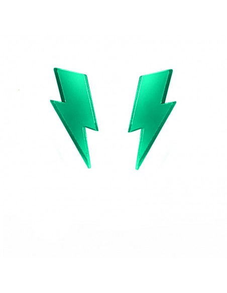 pendientes rayos metacrilato verde