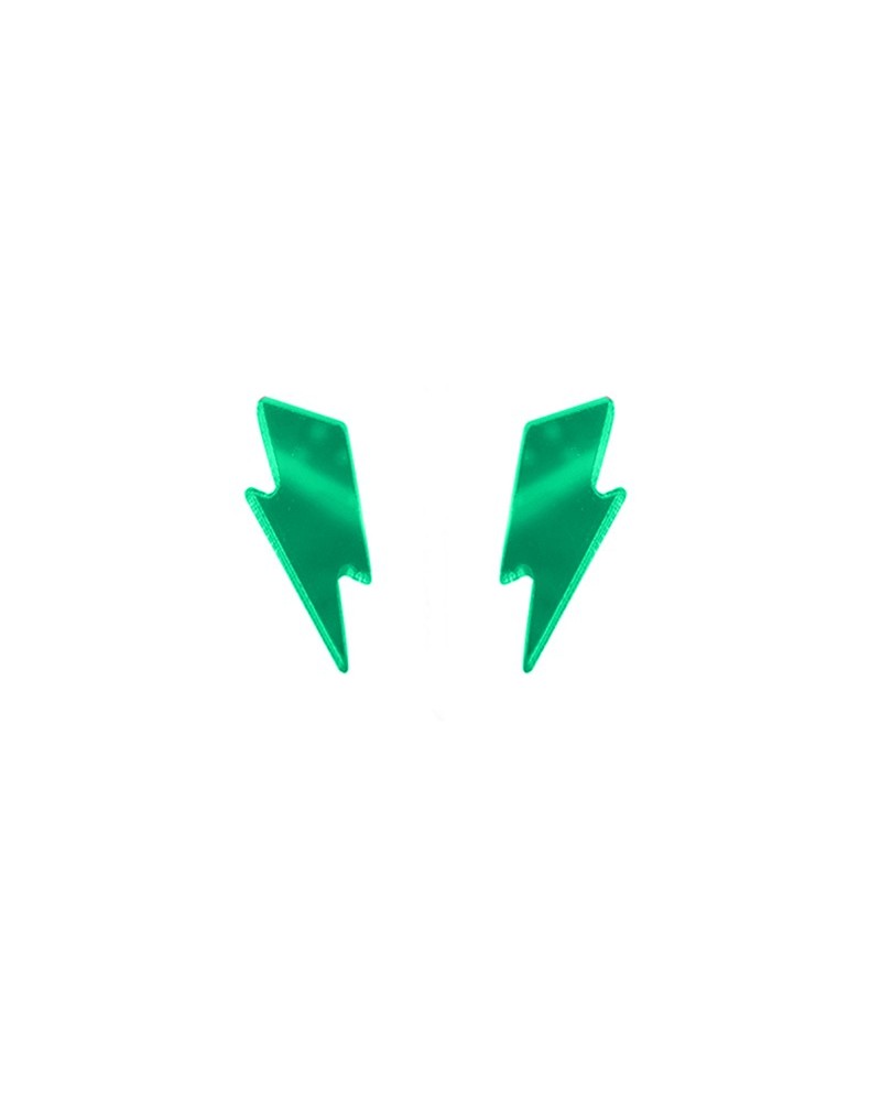 pendiente rayo verde metacrilato
