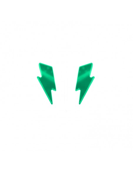 pendiente rayo verde metacrilato